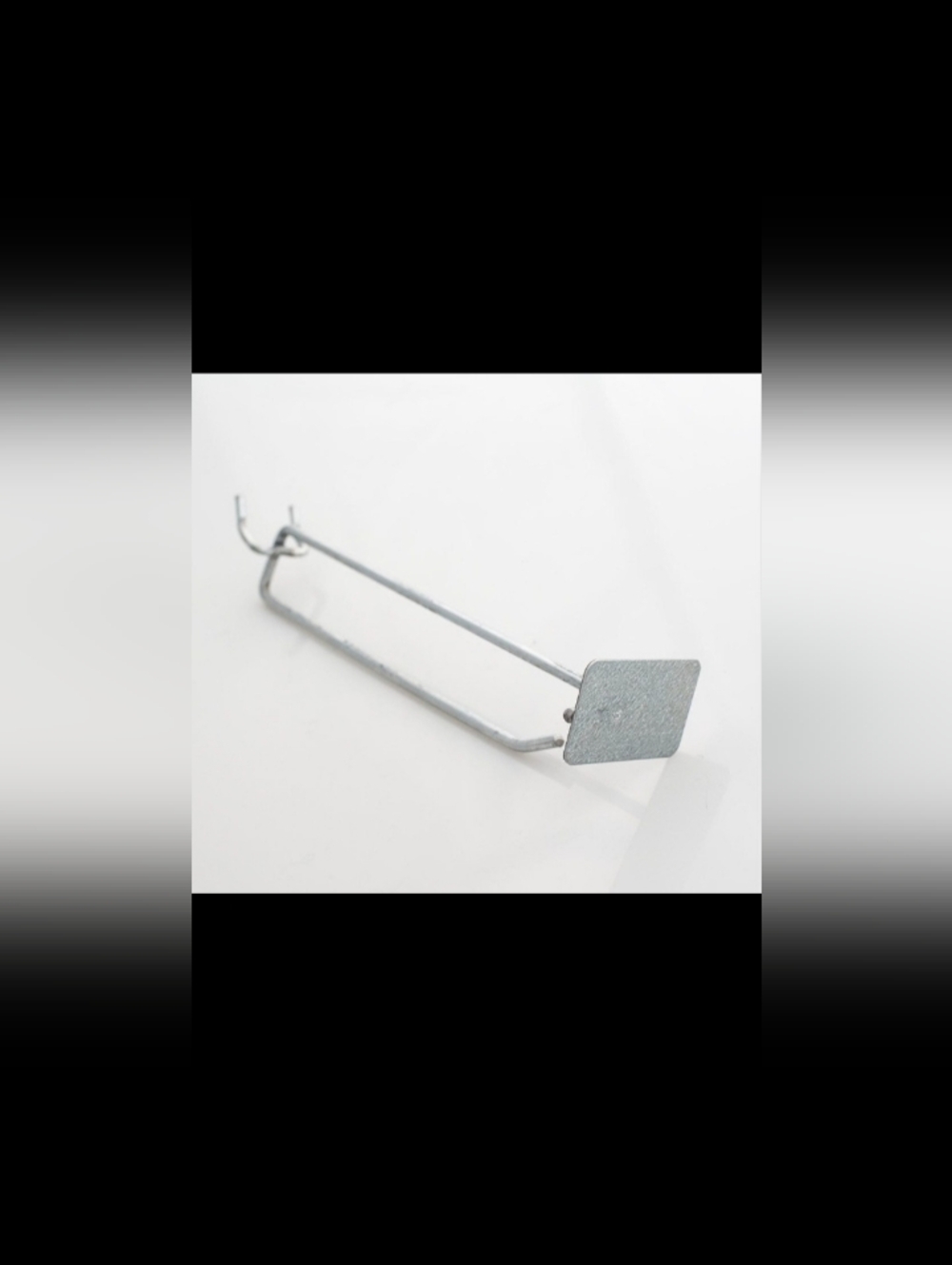 6” hook Metal Wall Hook Rack in Galvanized Silver